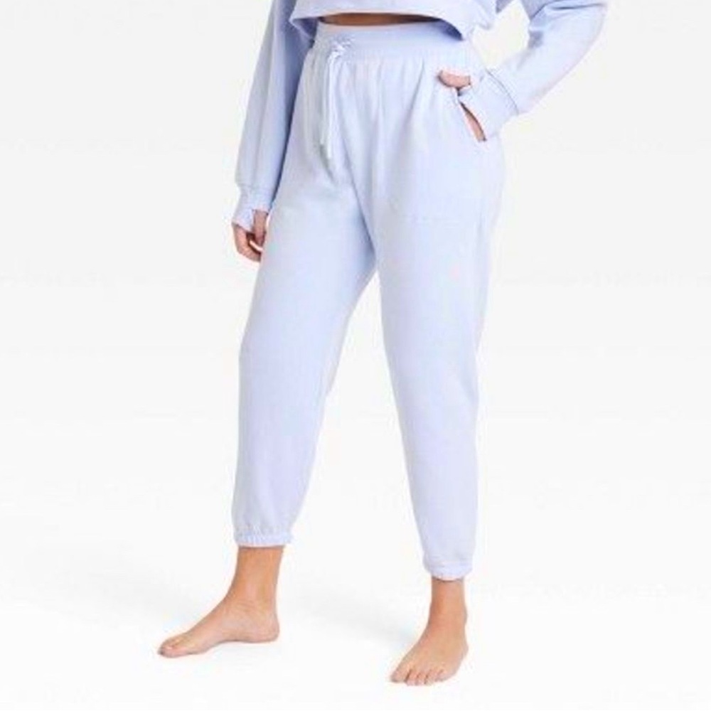 Women's Fleece Joggers - All in Motion Lavender light purple new lounge pants - Picture 2 of 9